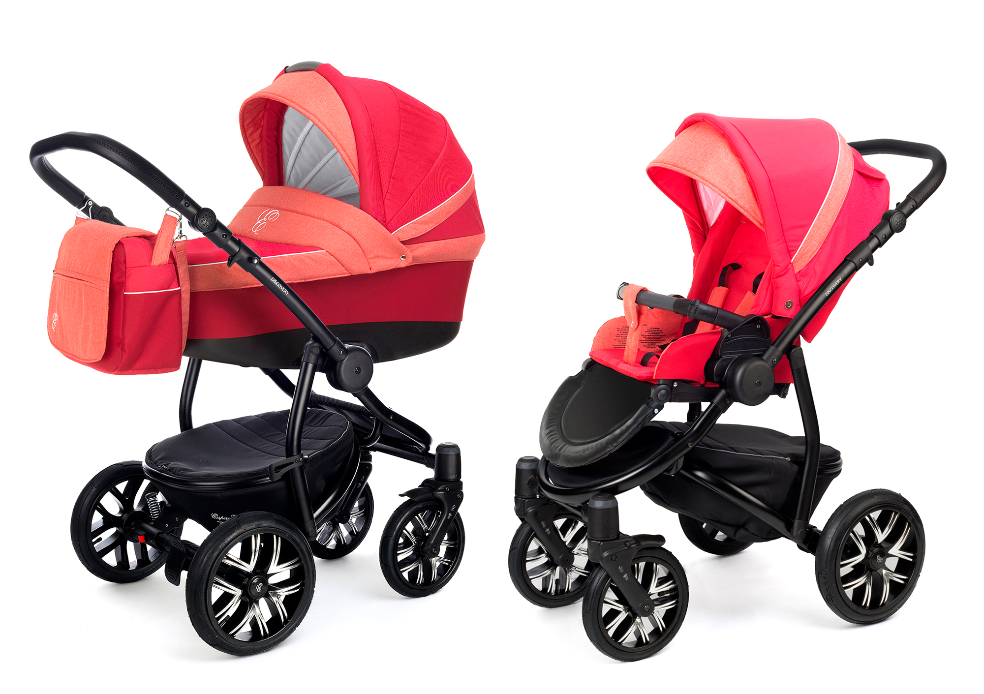 Коляска 2 в 1 Esspero Grand Discovery (шасси Graphite) Red Sunset