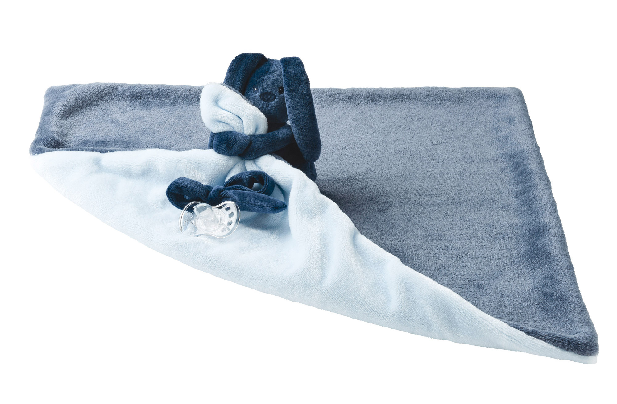 Мягкая игрушка большая Nattou Doudou Lapidou Кролик 878647 Navy Blue/Light Blue