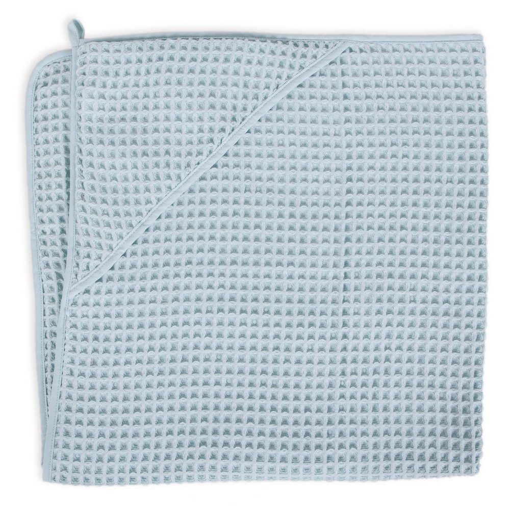 Полотенце-уголок Ceba Baby 100x100 см вафельное Mist Blue W-815-303-160
