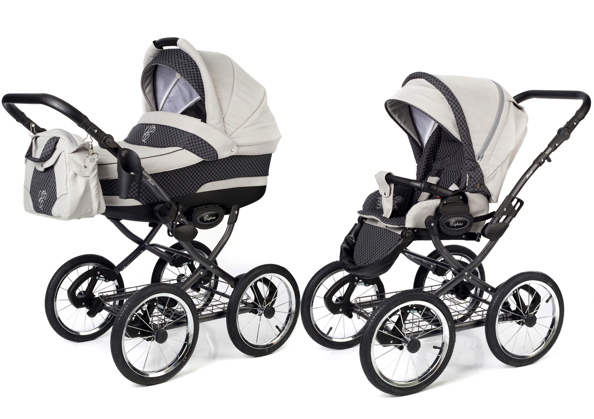 Коляска 2 в 1 Esspero Classic (шасси Graphite) Grey Carbon