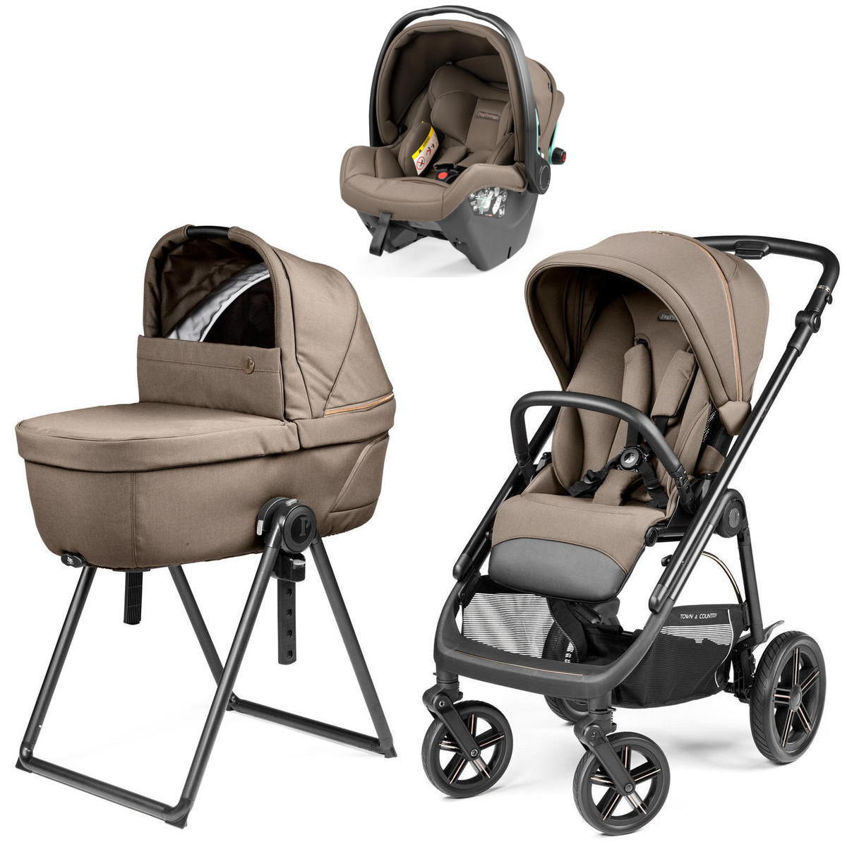 Коляска 3 в 1 Peg Perego Veloce TC Belvedere SLK Pine Bark
