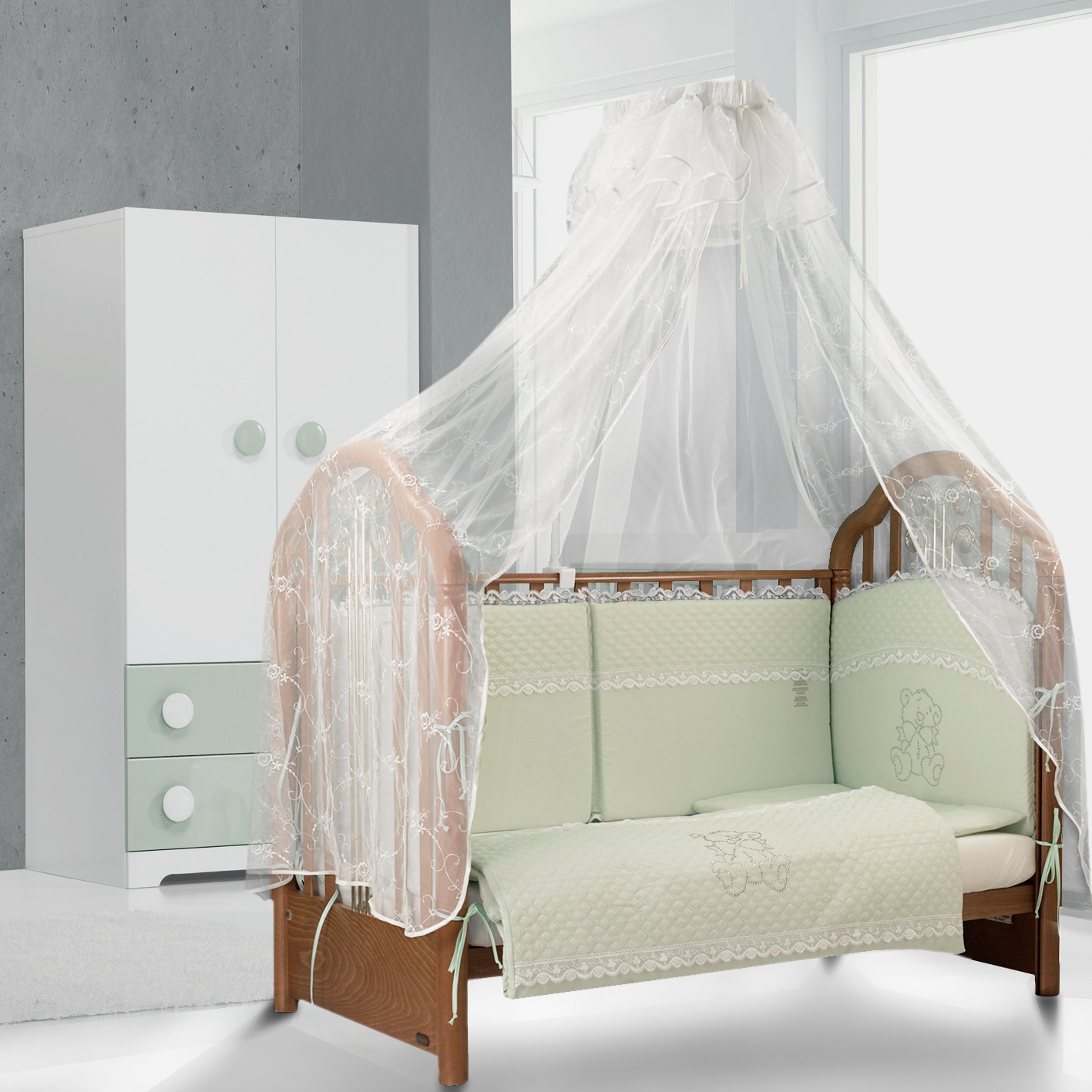Комплект постельного белья Esspero Teddy Cristal Light Green