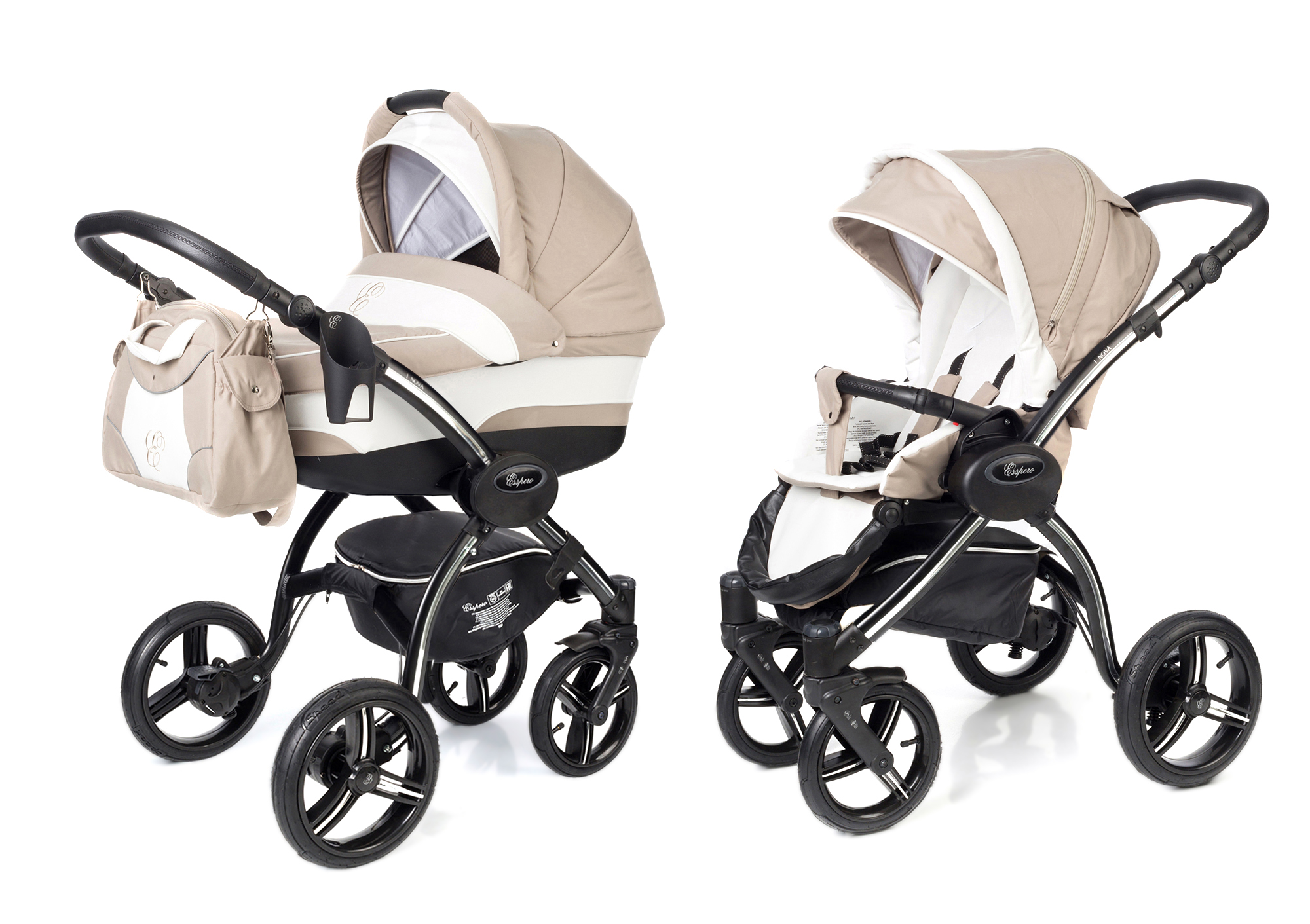 Коляска 2 в 1 Esspero I-Nova (шасси Graphite) Khakki Lux