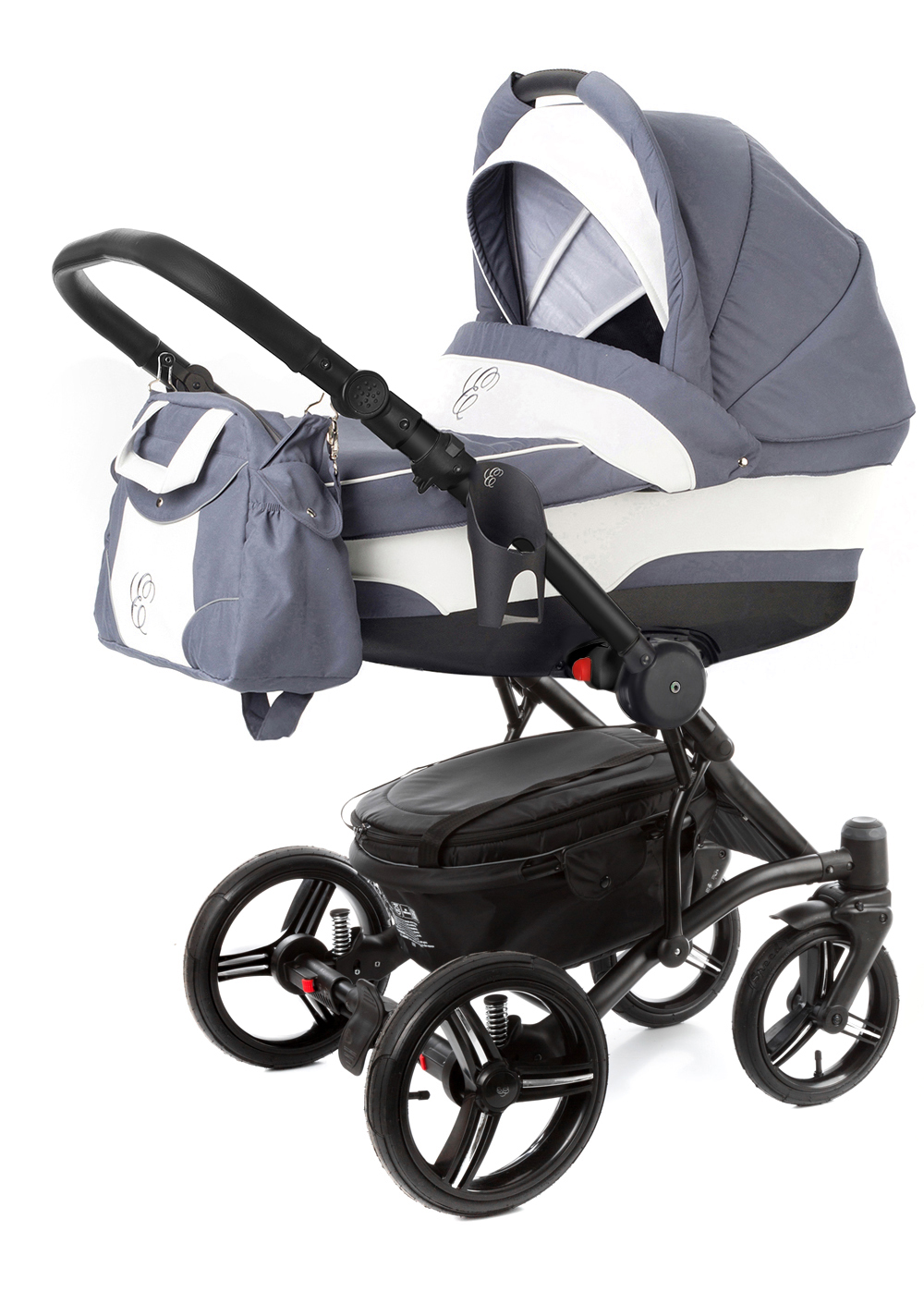 Коляска для новорожденных Esspero Tour (шасси Black) Grey Lux