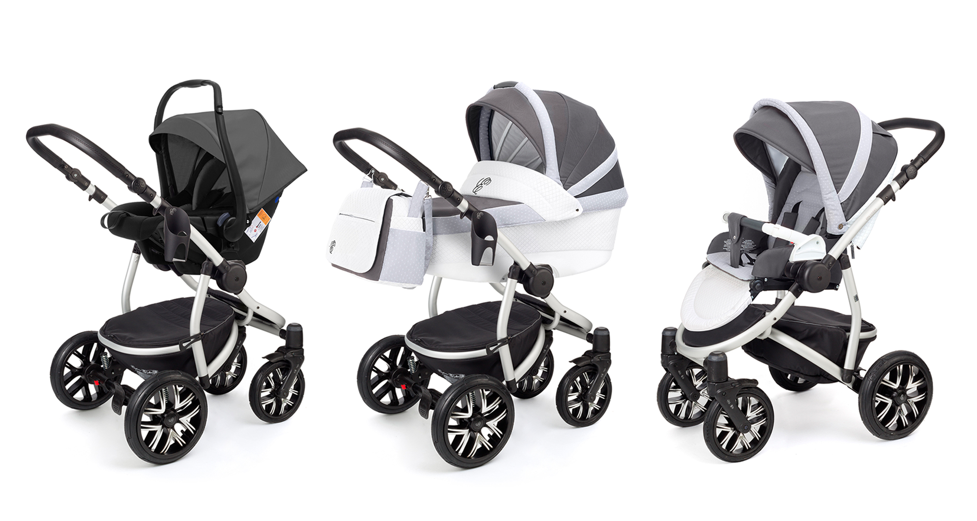 Коляска 3 в 1 Esspero Grand Discovery (шасси Grey) Royal Silver