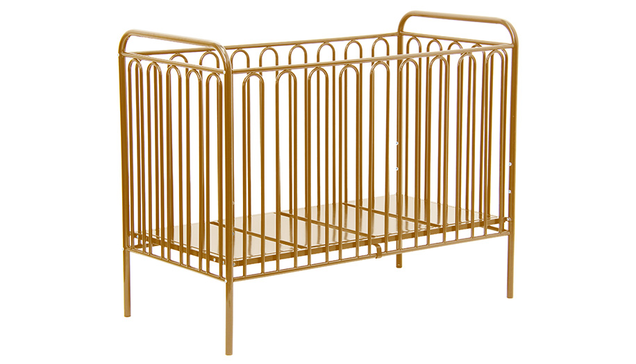 Детская кроватка Polini Vintage 150, металлическая Бронзовый