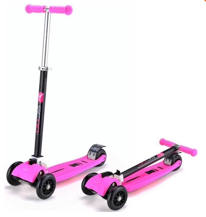 Самокат Y-SCOO MAXI CITY RT Simple Gagarin трансформер pink