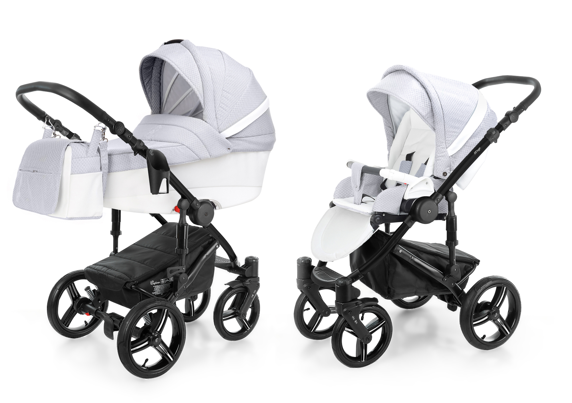 Коляска 2 в 1 Esspero Grand Magic (шасси Black) Grey Diamond