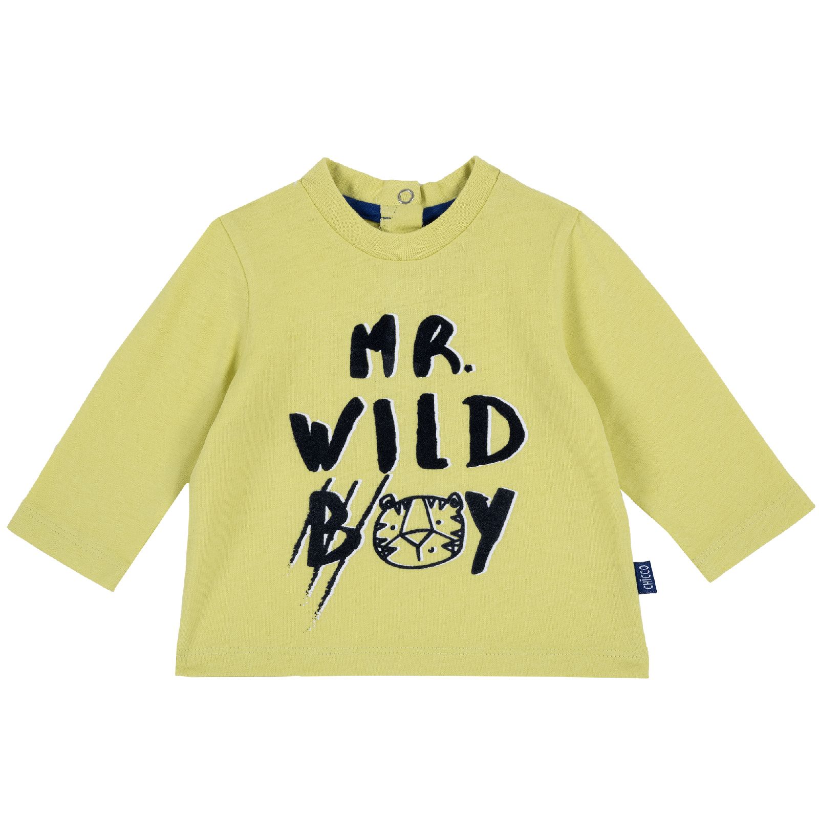 Лонгслив Chicco принт Wild boy, для мальчиков, цвет жёлтый Желтый, р.74