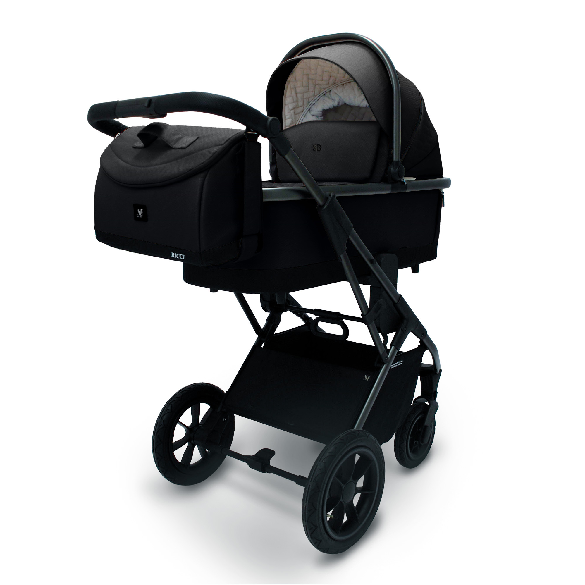 Коляска 2 в 1 Sweet Baby Ricci Black