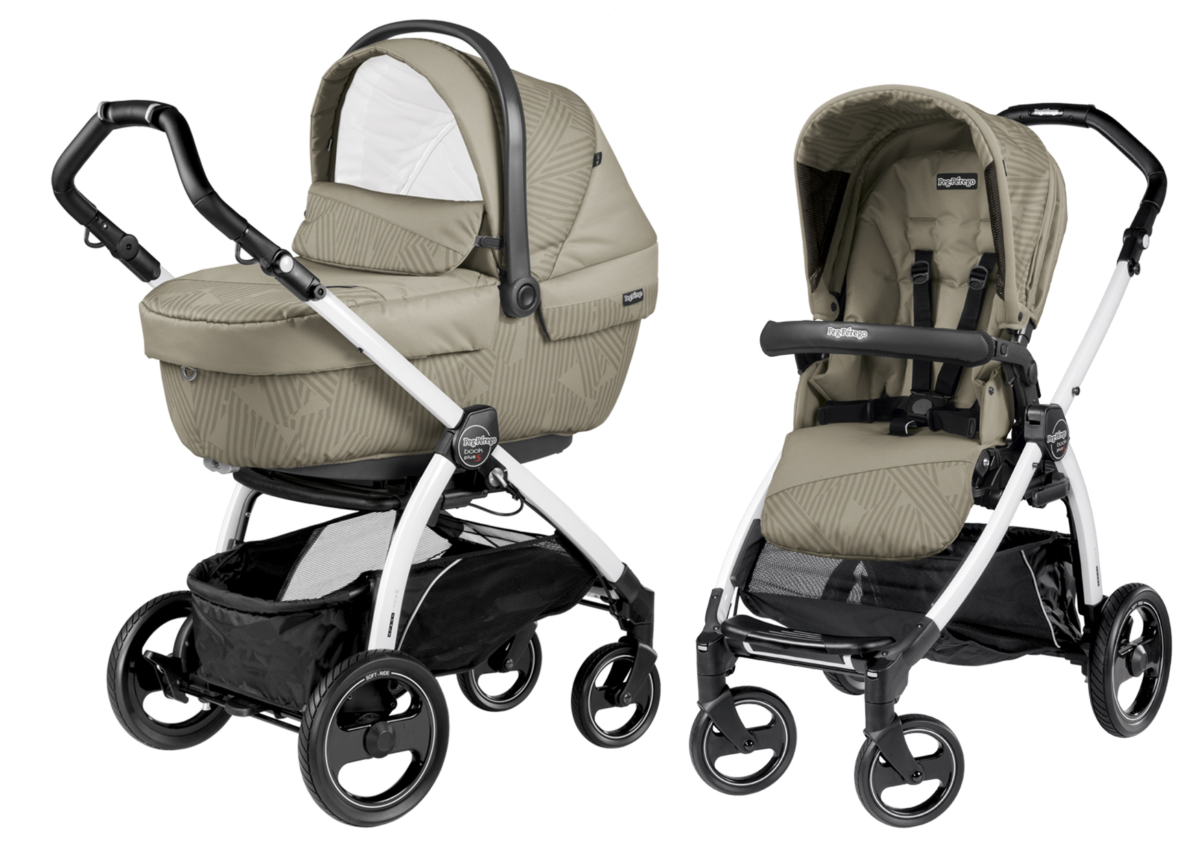 Коляска 2 в 1 Peg-Perego Book Plus S Geo Beige