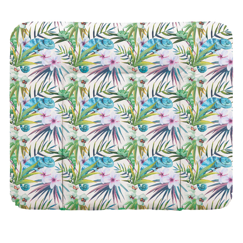Пеленальный матрац 70x85 см Ceba Baby Flora Fauna мягкий на комод Camaleon Blanco W-134-099-542