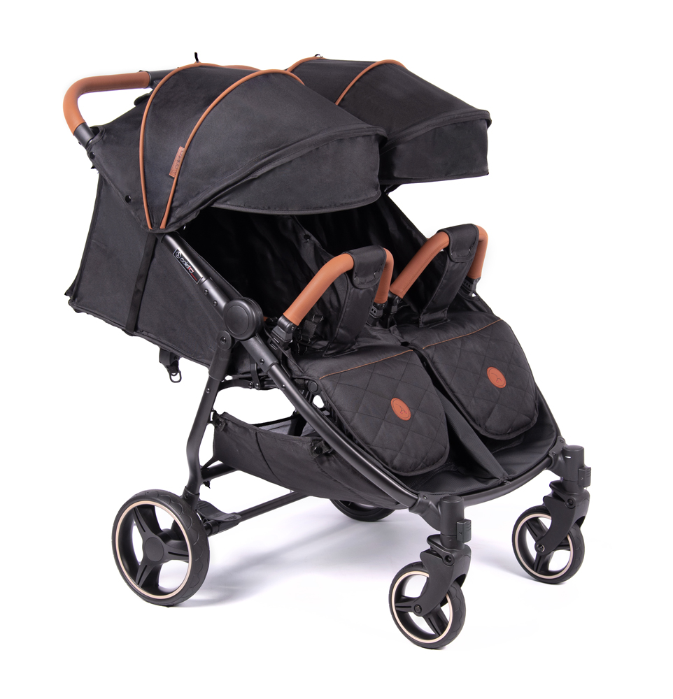 Коляска прогулочная для двойни Coletto Enzo Twin 2020 black