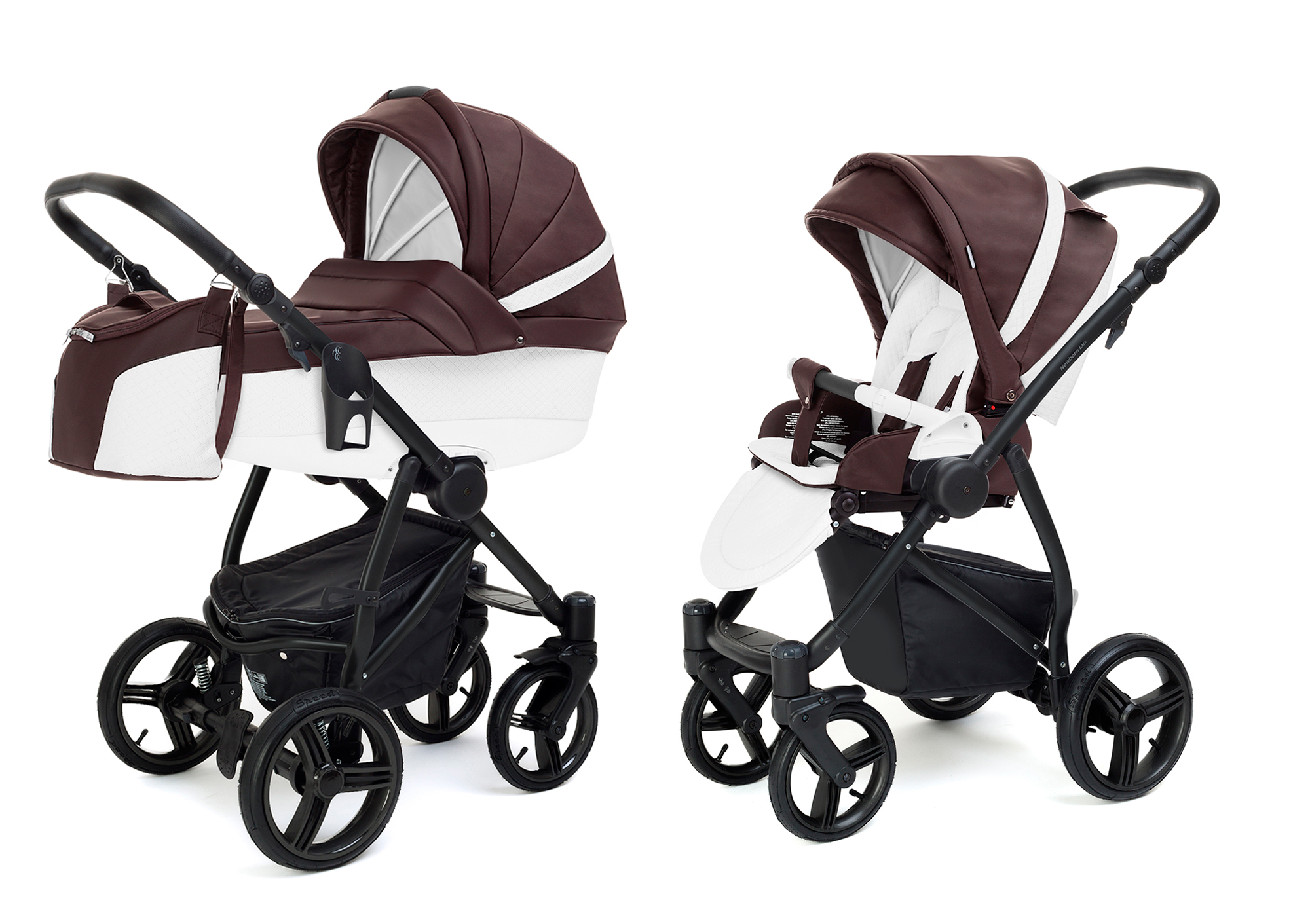 Коляска 2 в 1 Esspero Grand Newborn Lux (шасси Black) Nappa Brown