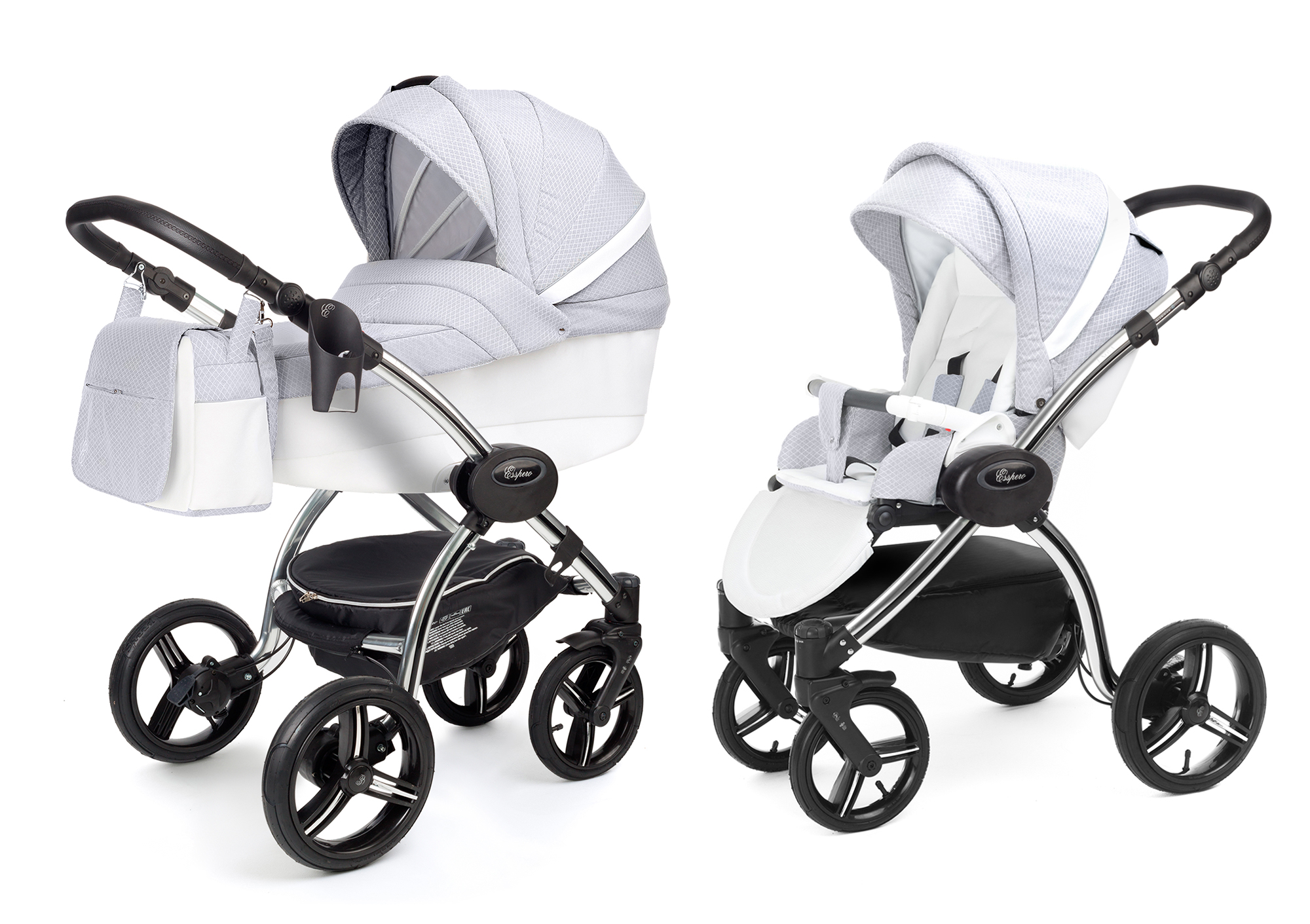Коляска 2 в 1 Esspero Grand I-Nova (шасси Chrome) Grey Diamond