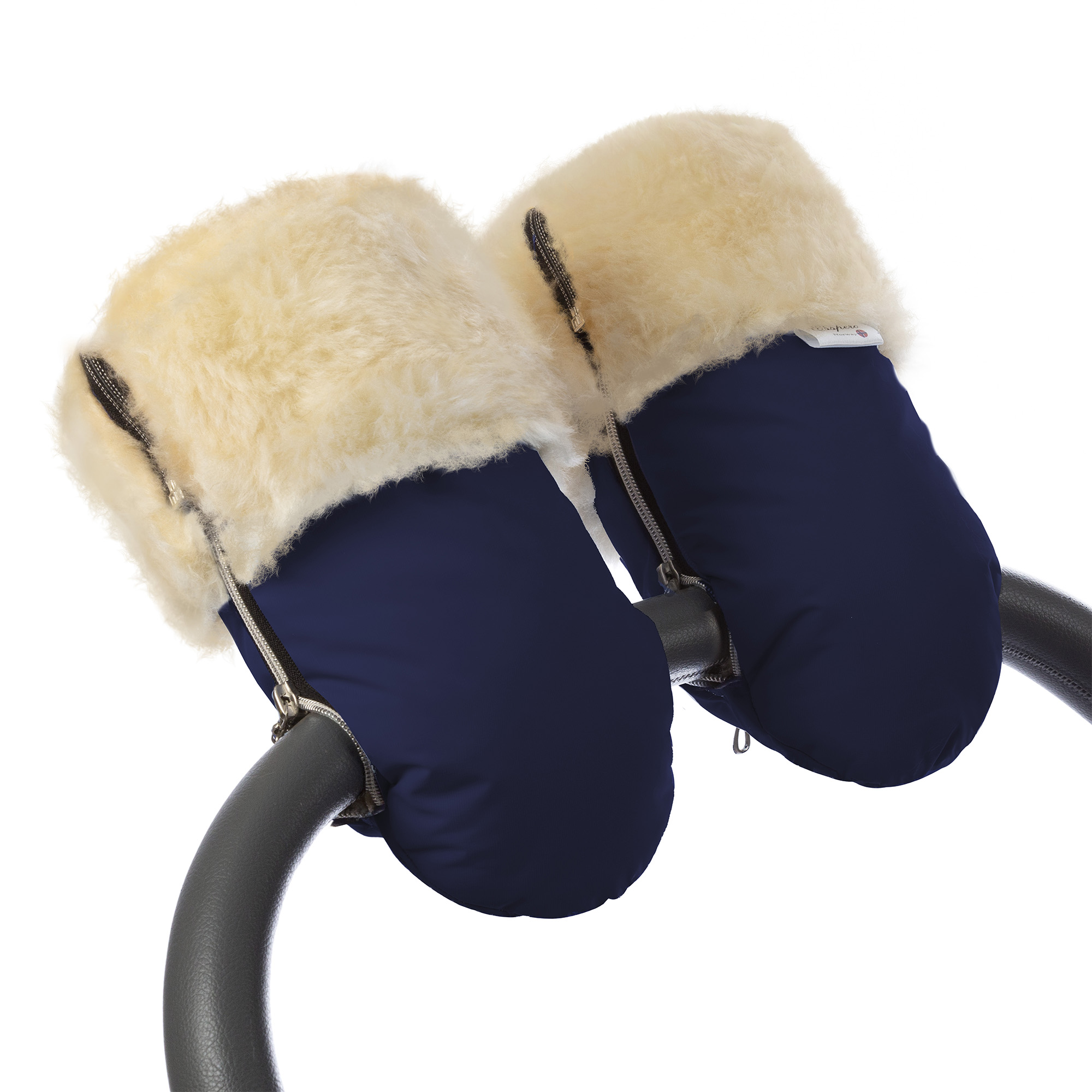 Муфта-рукавички для коляски Esspero Double (Натуральная шерсть) Navy