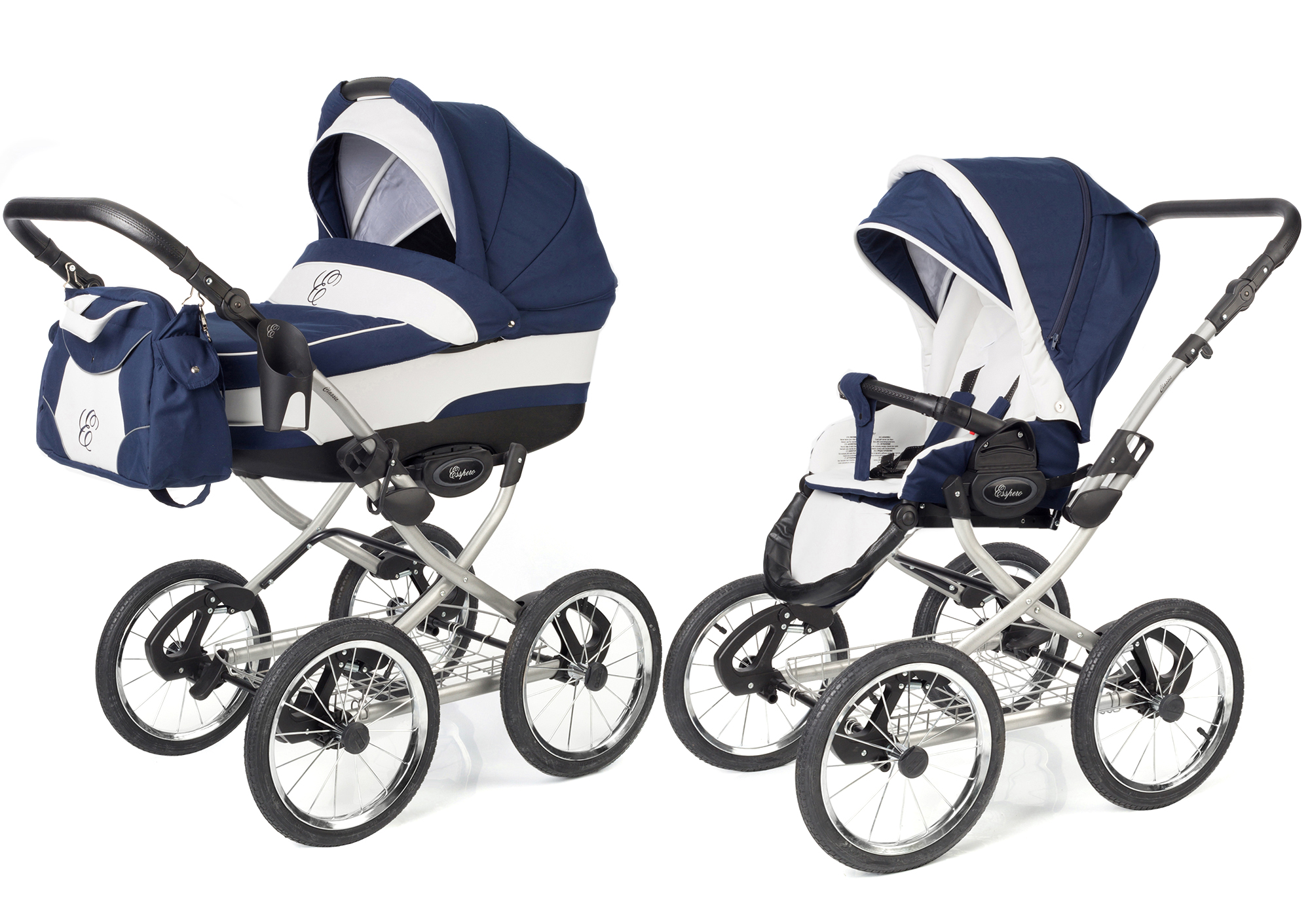 Коляска 2 в 1 Esspero Classic (шасси Grey) Navy Lux