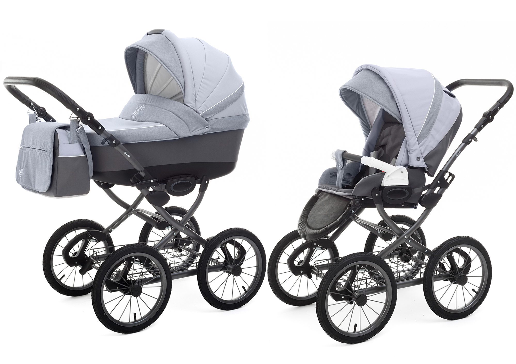 Коляска 2 в 1 Esspero Classic Alu (шасси Grey) Grey Stone