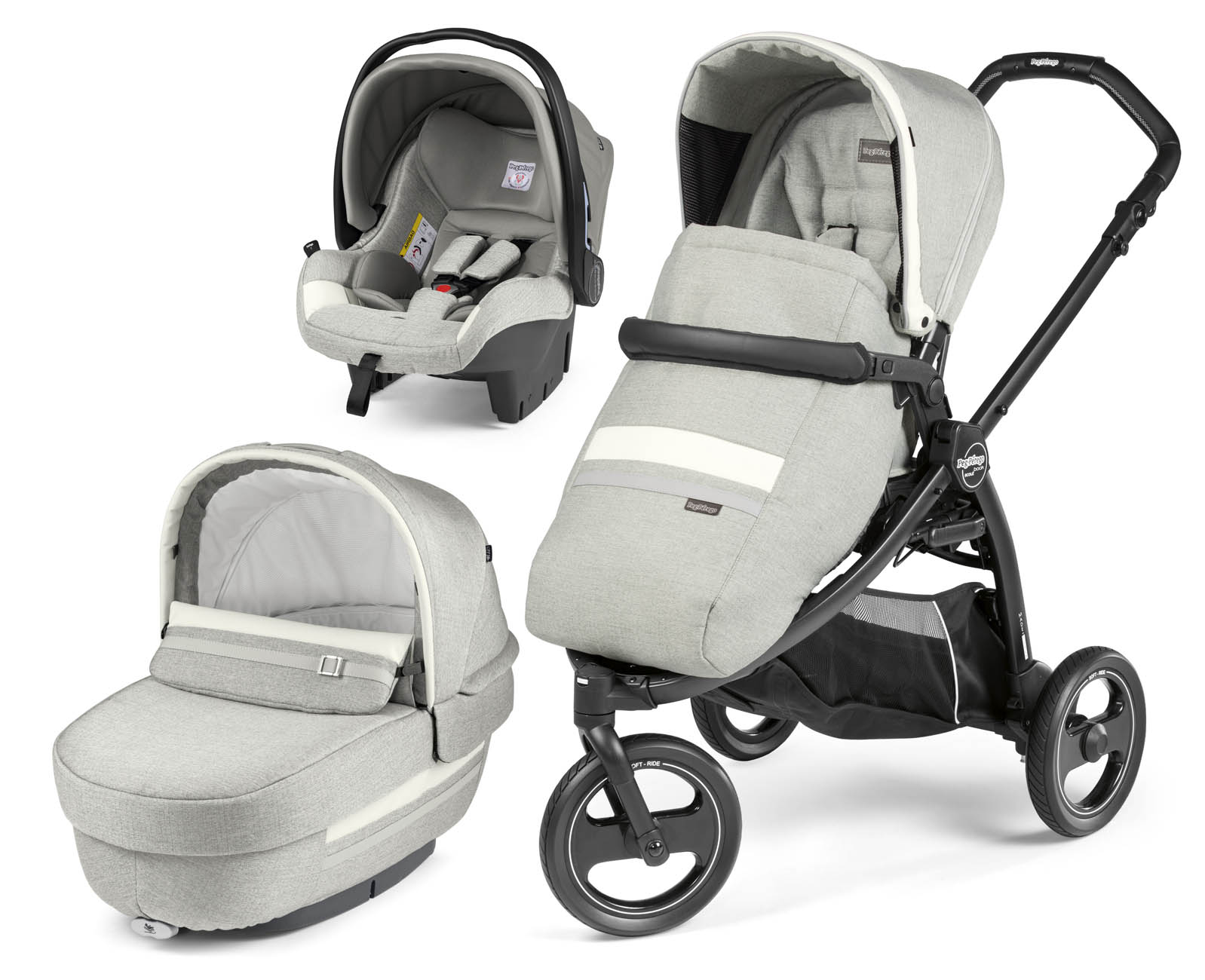 Коляска 3 в 1 Peg Perego Book Scout Elite Set Modular Luxe Pure