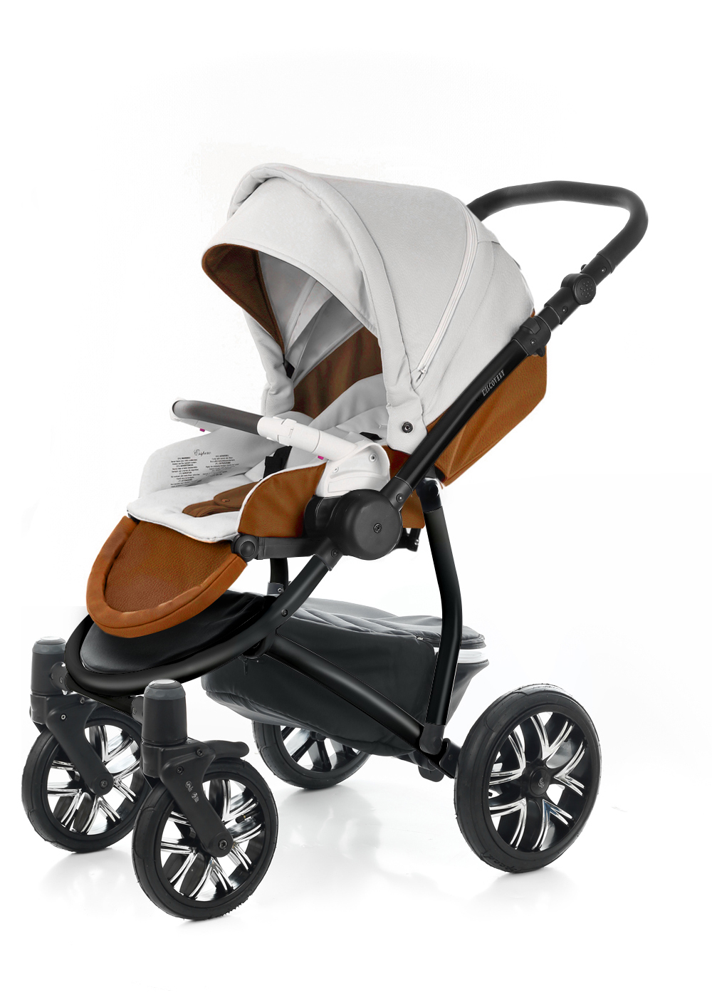 Прогулочная коляска Esspero Grand Discovery (шасси Black) Orange leatherette