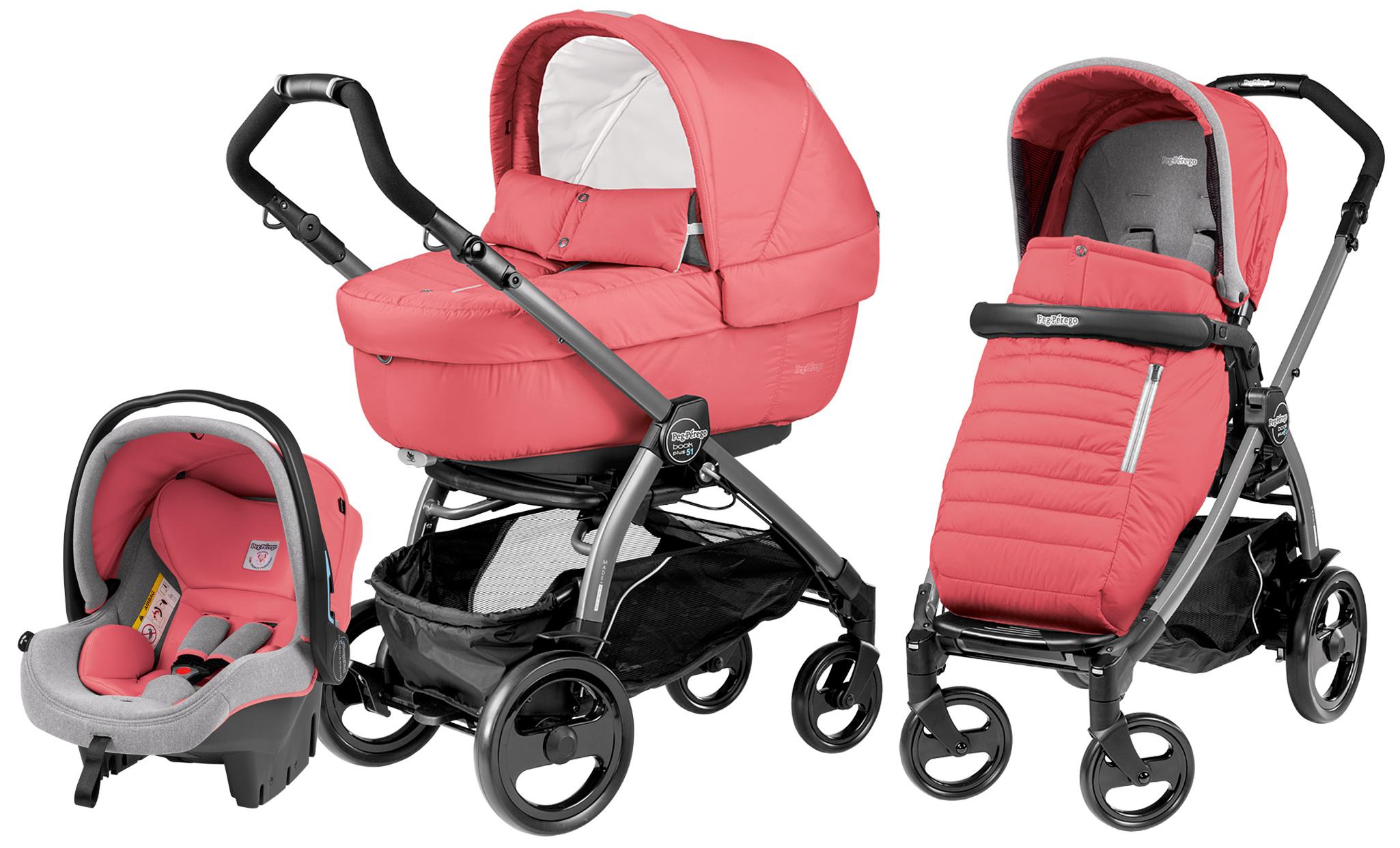 Коляска 3 в 1 Peg Perego Book Plus Breeze Modular Breeze Coral