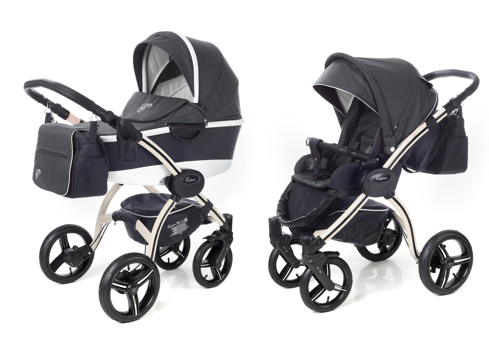 Коляска 2 в 1 Esspero I-Nova Alu (шасси Beige) Dark