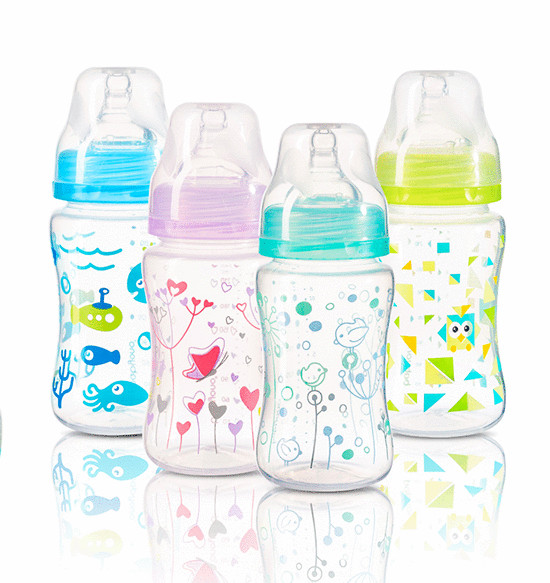 Бутылочка антиколиковая BabyOno c широким горлышком 240 мл