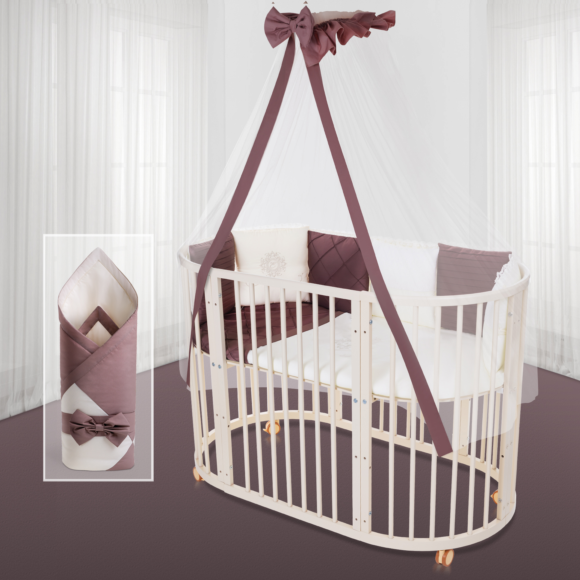Комплект постельного белья Esspero Caramel Beige-Purple