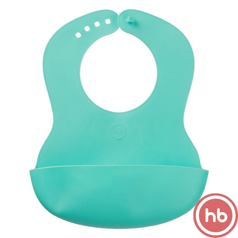 Нагрудник пластиковый детский Happy Baby mint