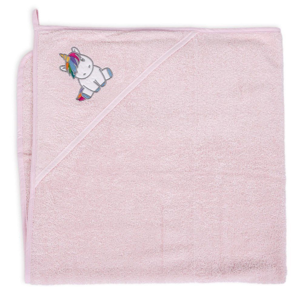 Полотенце-уголок Ceba Baby 100x100 см W-815-302-579 Unicorn pink