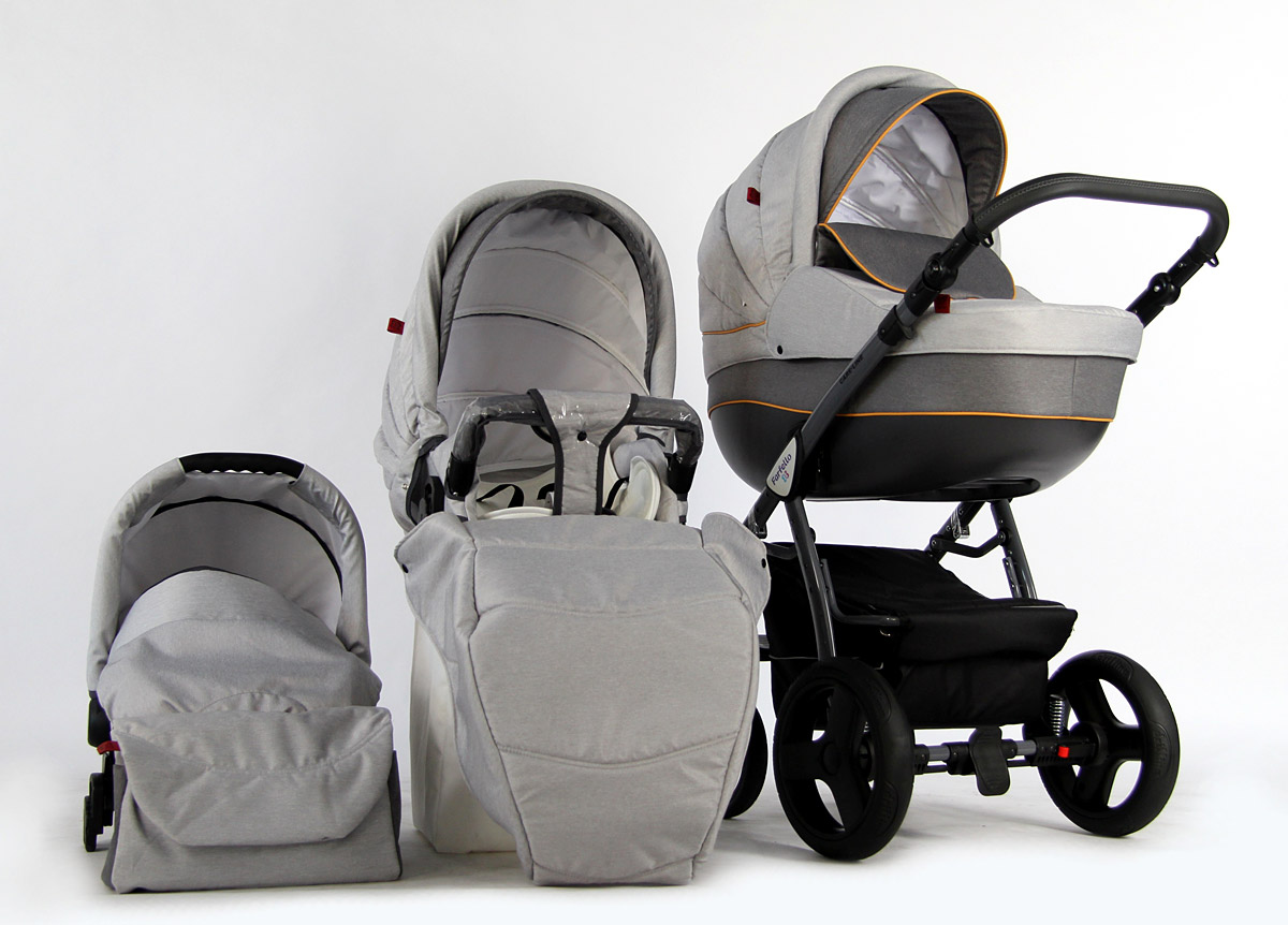 Коляска 3 в 1 Farfello Care-Line CL11 светло-серый