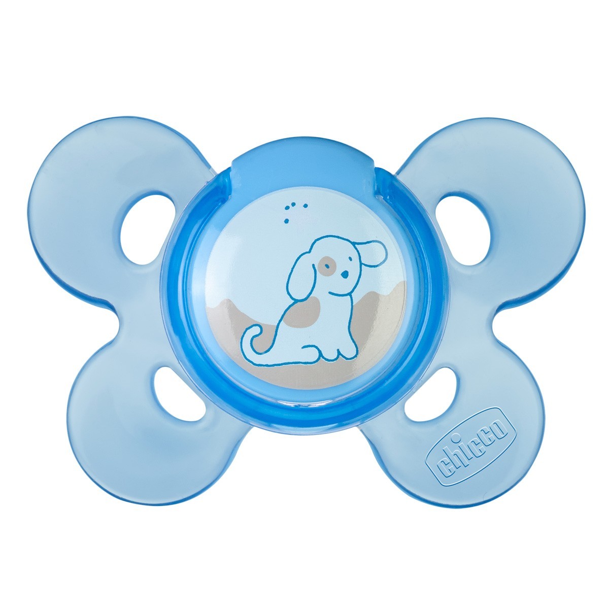 Пустышка Chicco Physio Comfort, 1 шт., 0-6 мес., силикон собачка, 310410123