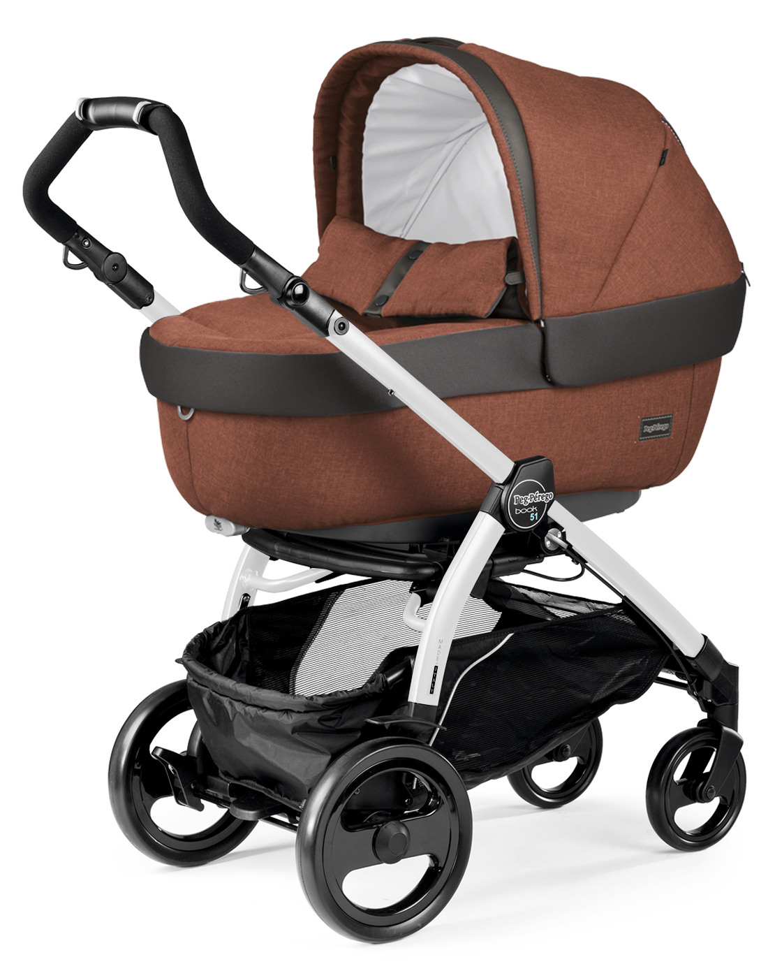 Коляска для новорожденных Peg Perego Book 51 Elite (шасси White/Black) Terracotta