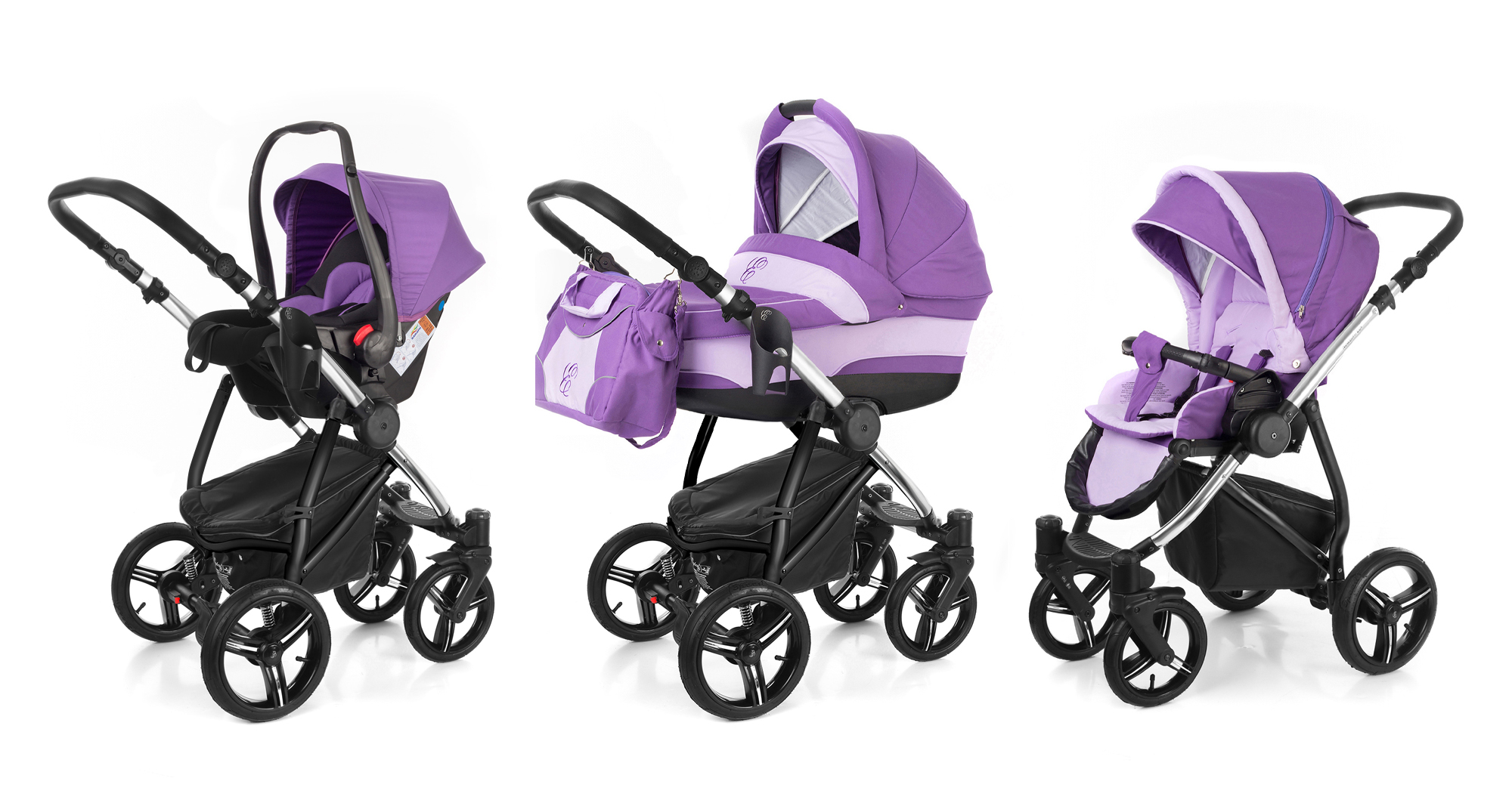 Коляска 3 в 1 Esspero Newborn Lux (шасси Chrome) Iris