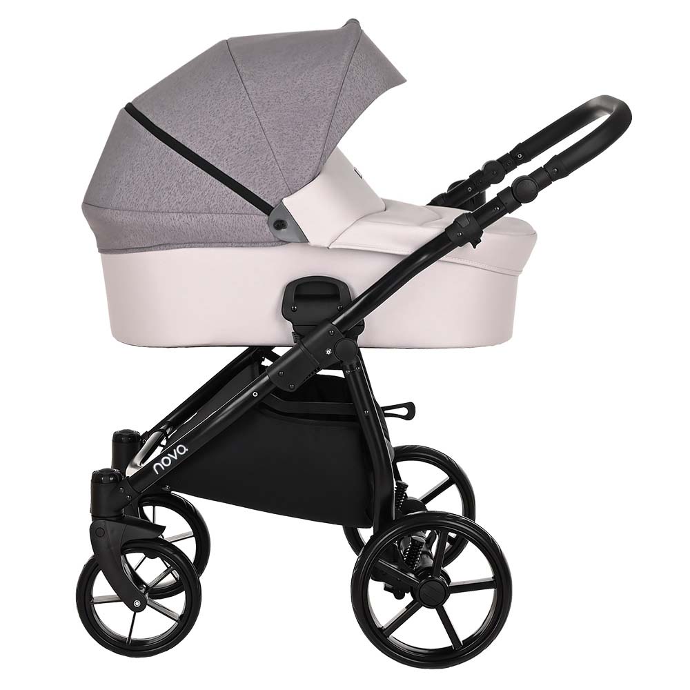 Коляска 2 в 1 Tutis Novo Reflective Pearl Metalic/Grey Reflective Print