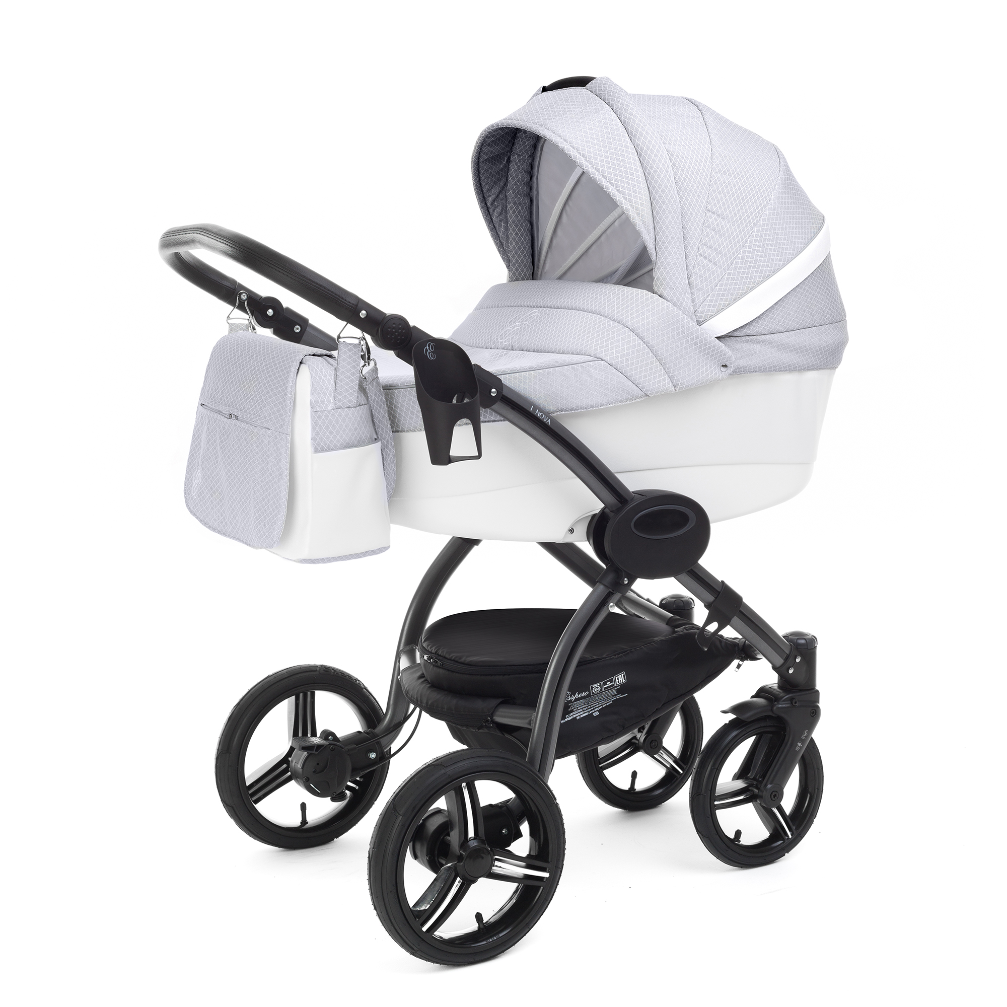 Коляска для новорожденных Esspero Grand I-Nova (шасси Graphite) Grey Diamond