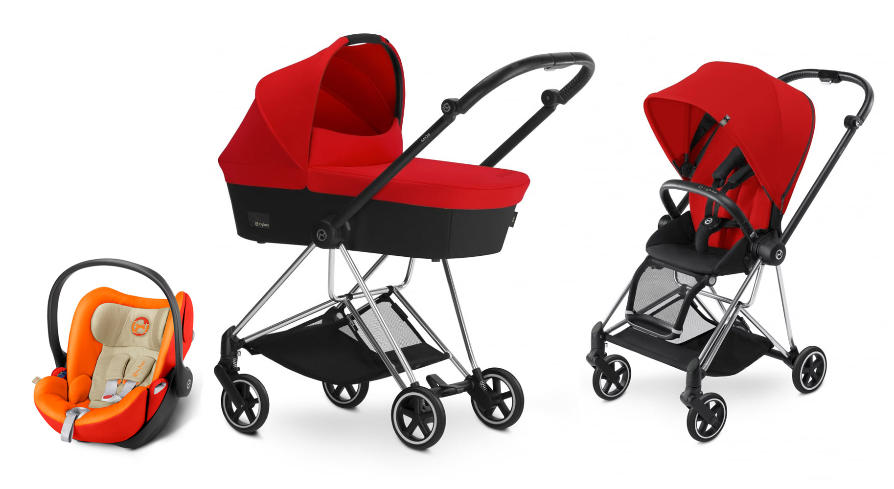 Коляска 3 в 1 Cybex MIOS (шасси Chrome) Autumn Gold