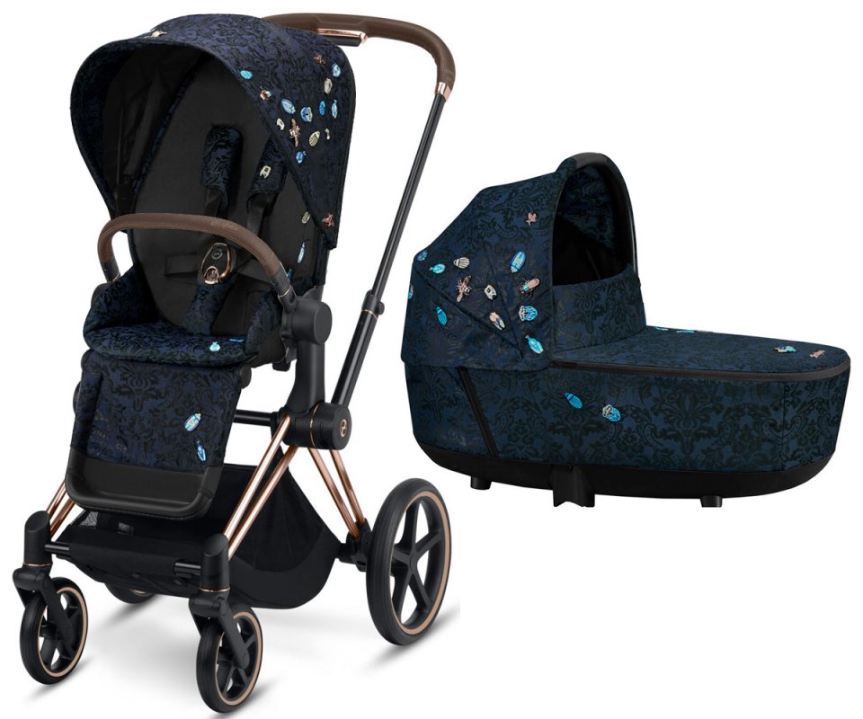Коляска 2 в 1 Cybex Priam III Jewels of Nature Rosegold