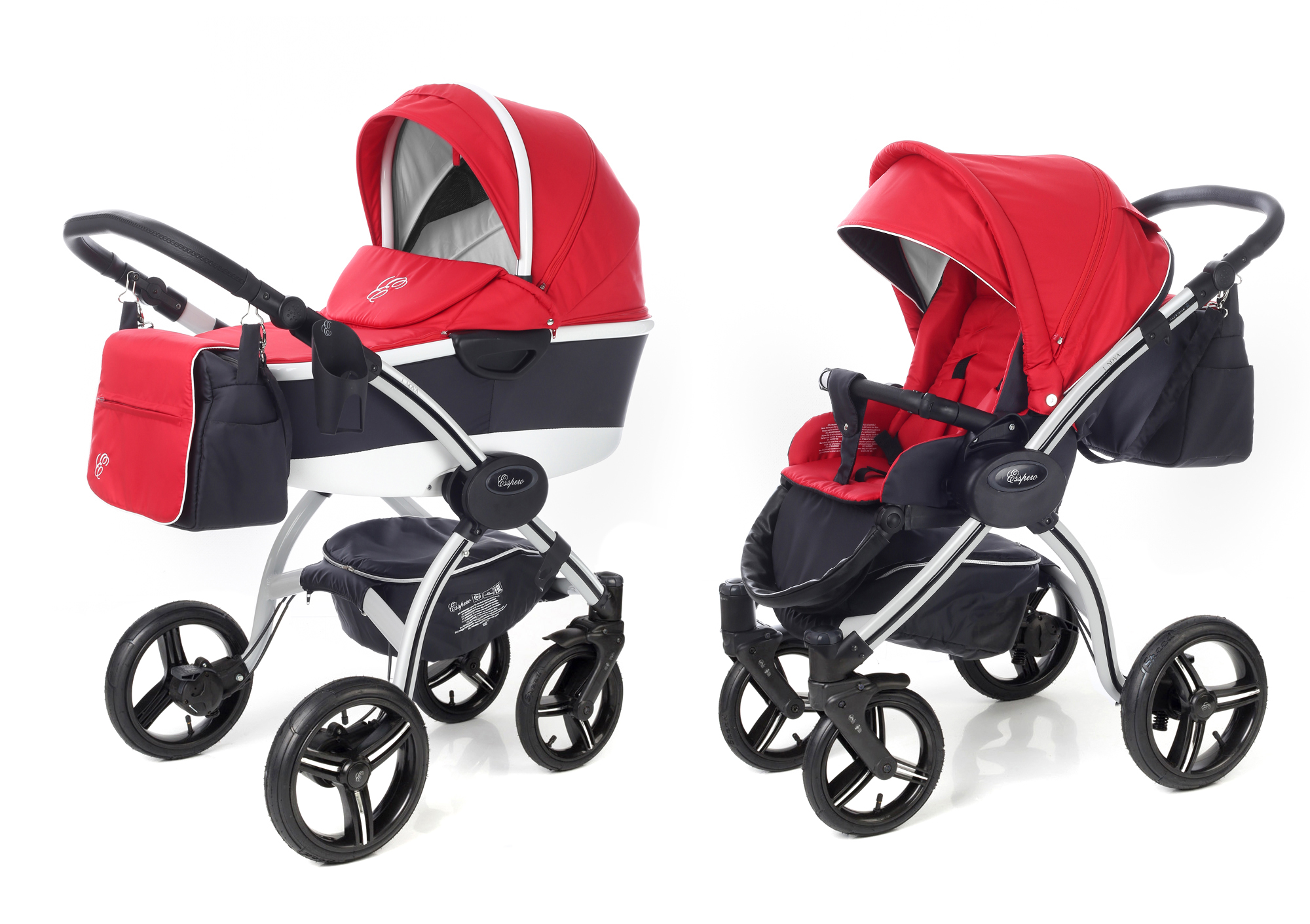 Коляска 2 в 1 Esspero I-Nova Alu (шасси Grey) Red