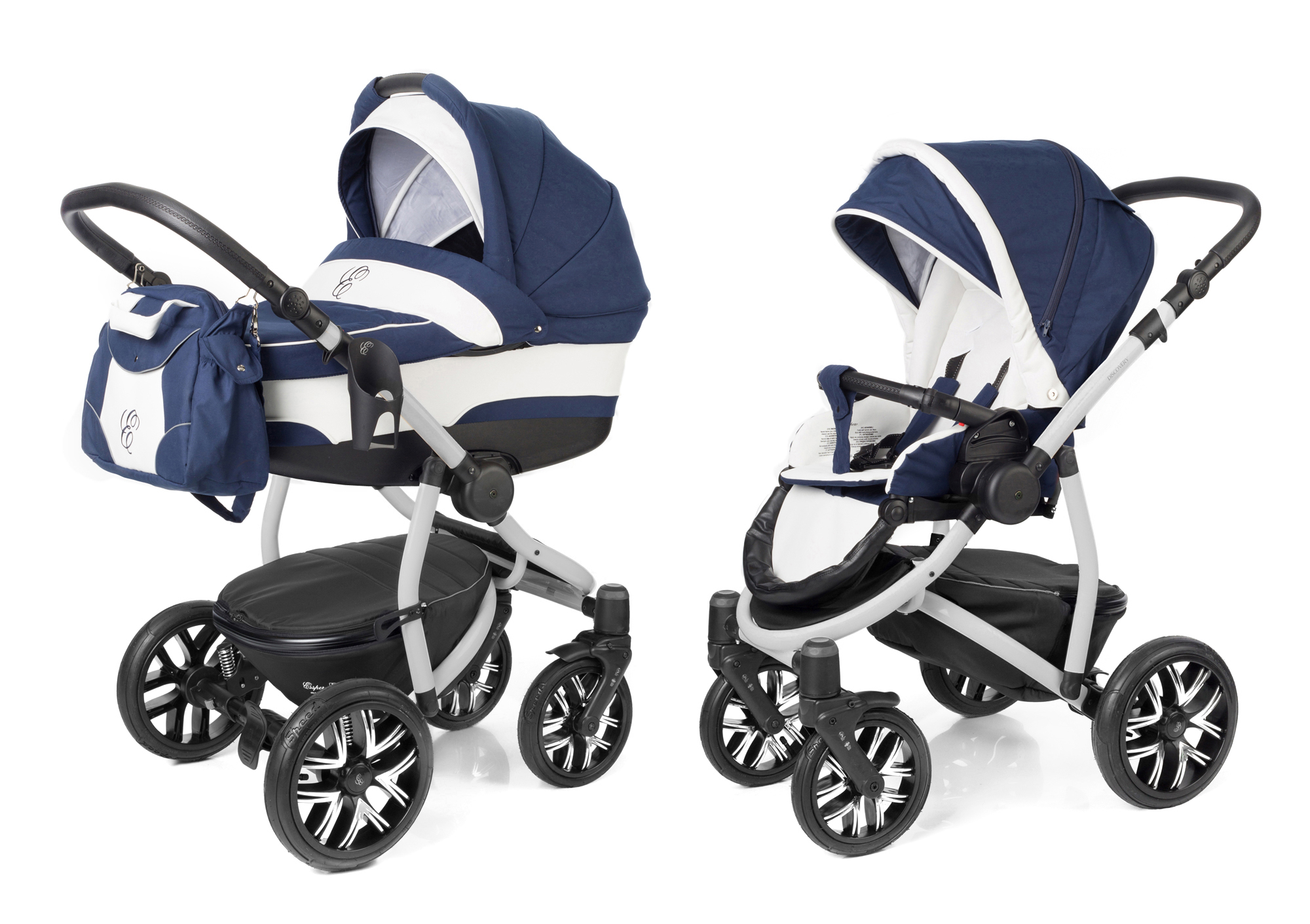Коляска 2 в 1 Esspero Discovery (шасси Grey) Navy Lux
