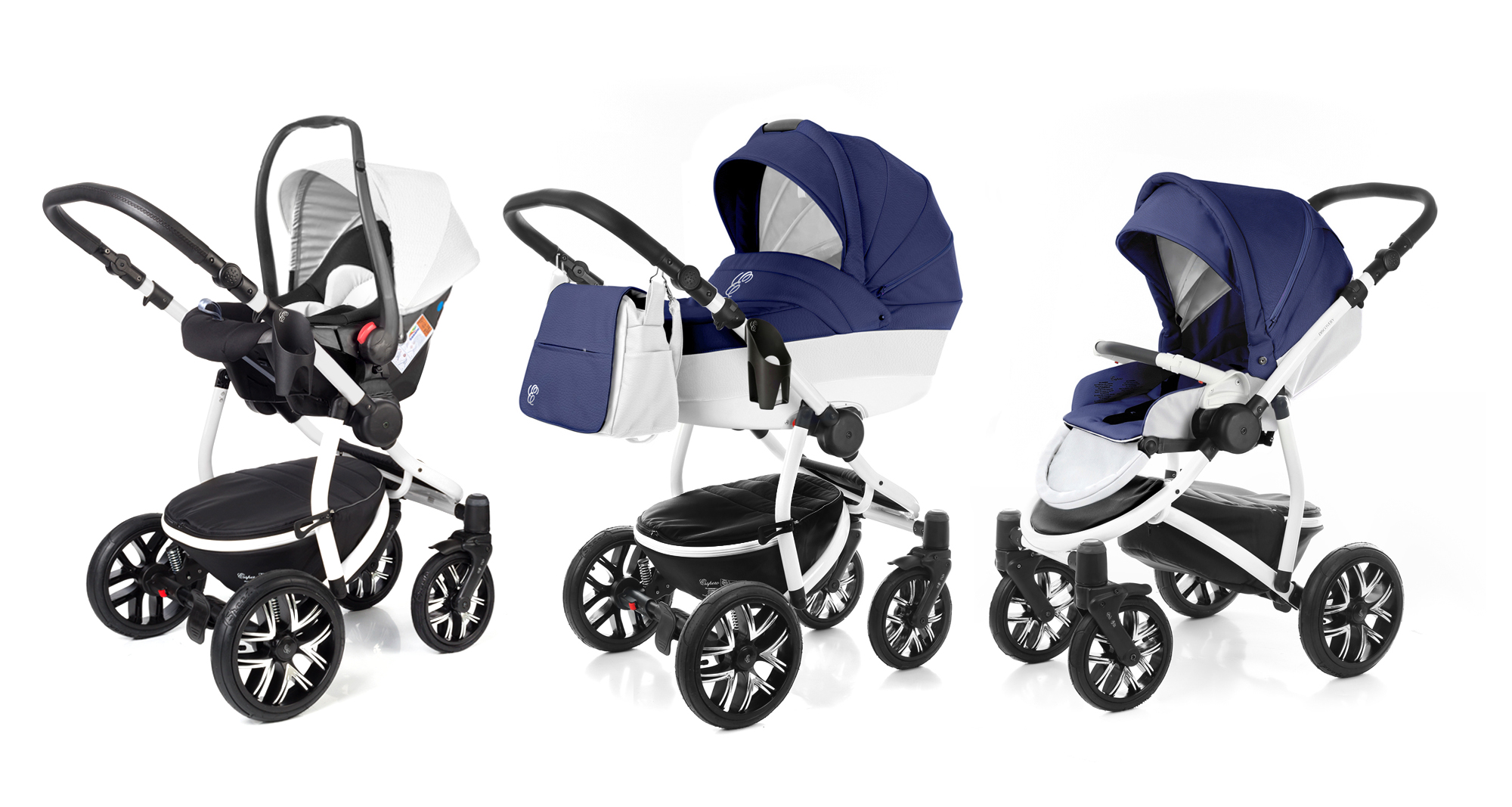 Коляска 3 в 1 Esspero Grand Discovery (шасси White) Mar leatherette