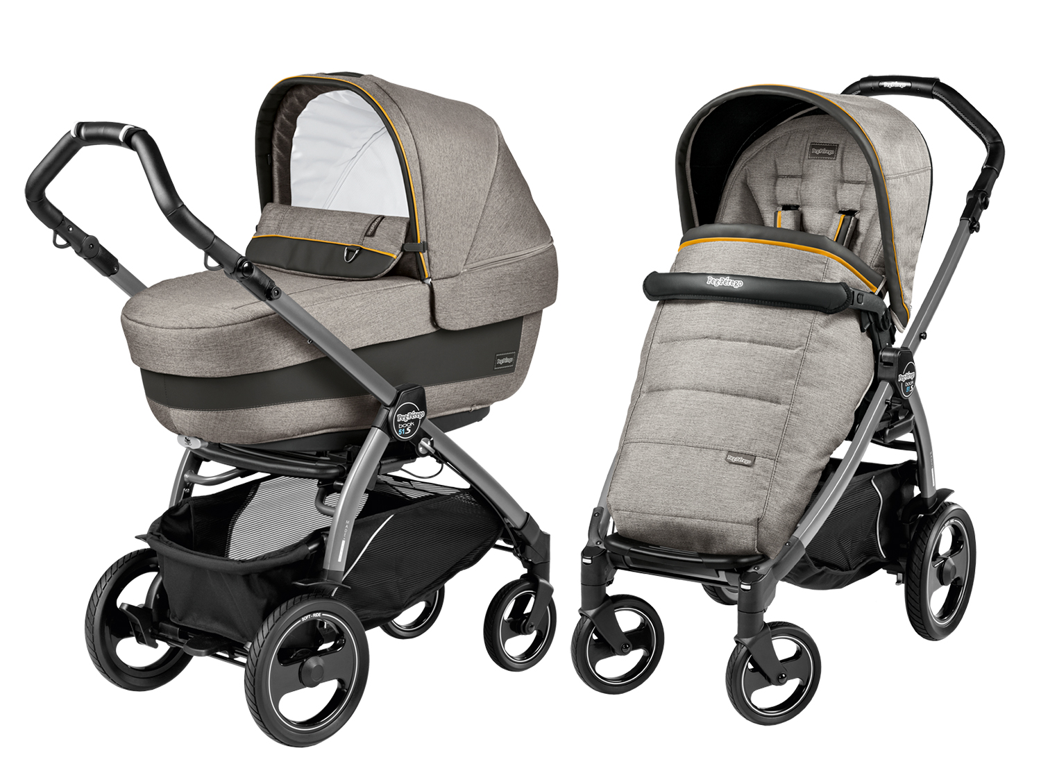Коляска 2 в 1 Peg Perego Book 51 S Elite Combo Luxe Grey