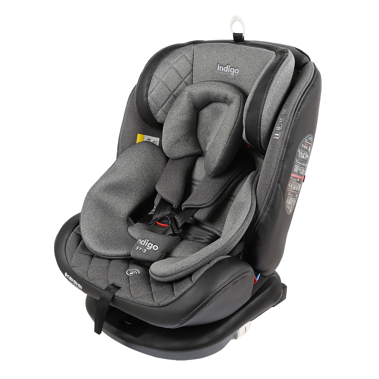 Автокресло Indigo AERO ISOFIX, ST-3, группа 0+1+2+3 серый