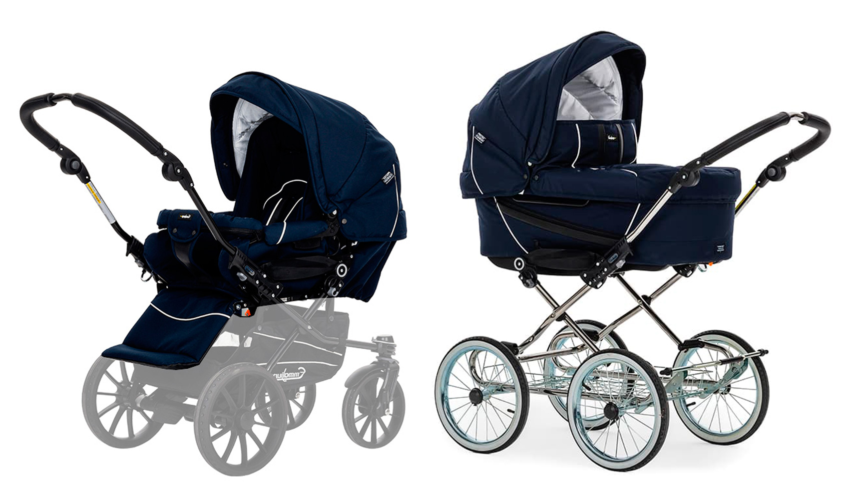 Коляска 2 в 1 Emmaljunga Edge Duo Combi Competition (шасси De Luxe) Competition Navy