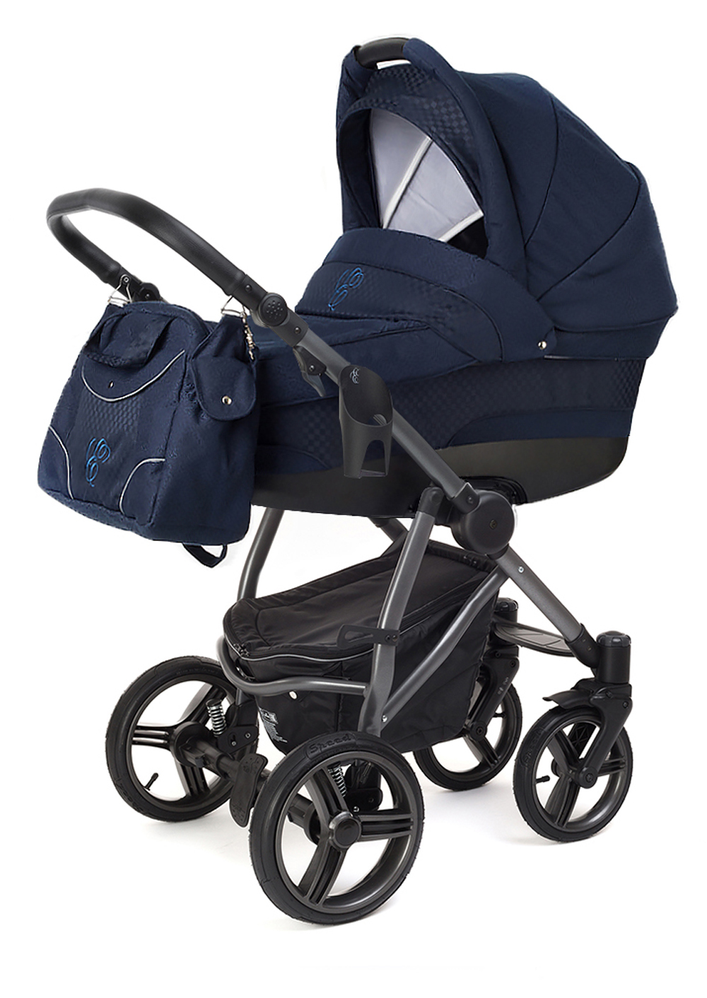 Коляска для новорожденных Esspero Newborn Lux (шасси Graphite) Mar Carbon