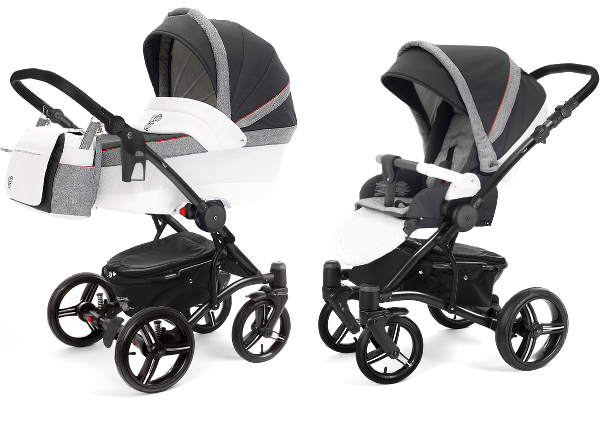 Коляска 2 в 1 Esspero Tour Leatherette (шасси Black) Royal Grey
