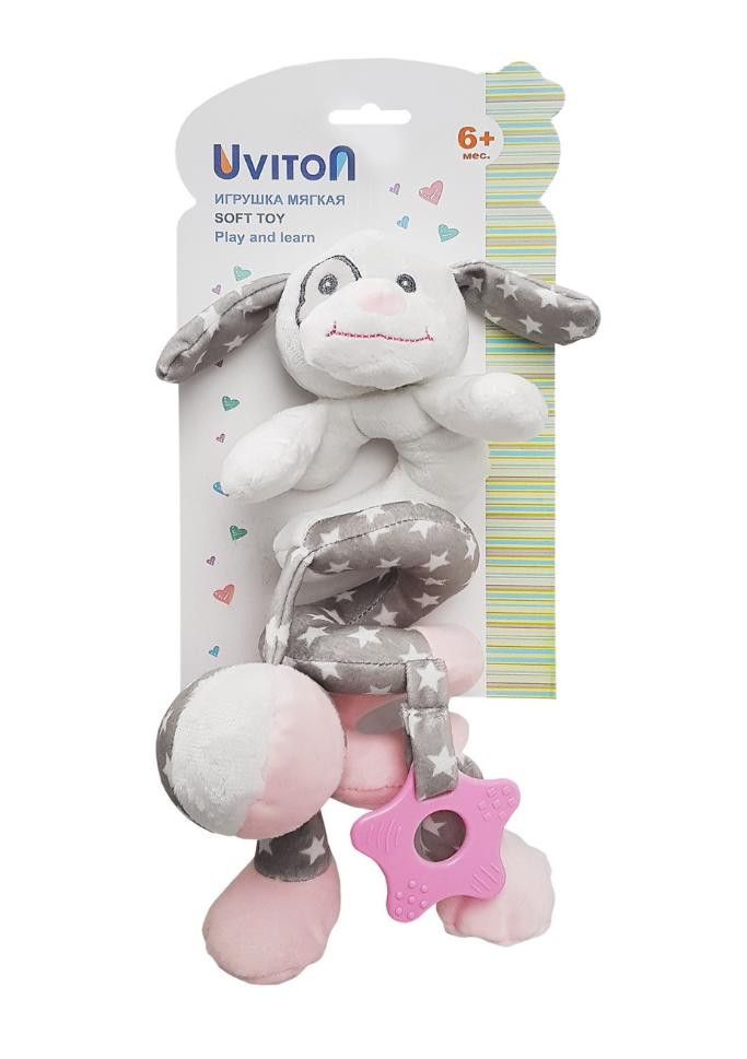 Игрушка-спиралька Uviton Собачка арт. 0130 Розовый