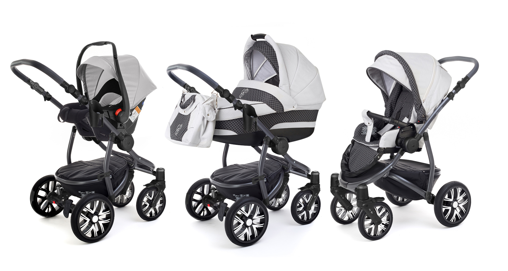Коляска 3 в 1 Esspero Discovery (шасси Graphite) Grey Carbon