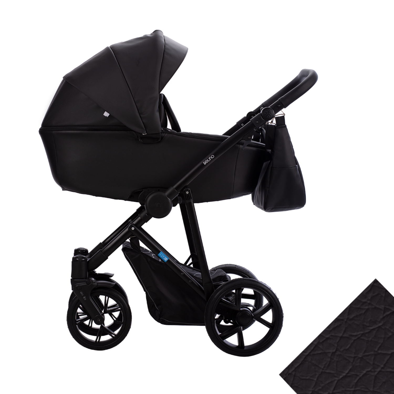 Коляска 2в1 AroTeam BELINO PRIMA черная кожа
