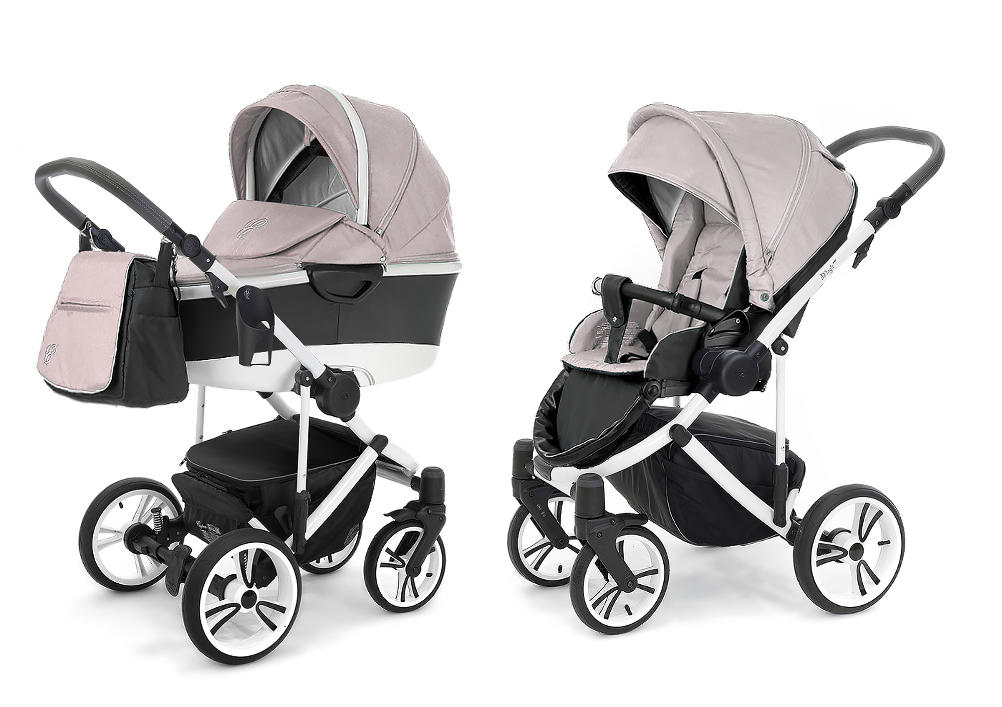 Коляска 2 в 1 Esspero Magic Pro Alu (шасси White) Beige